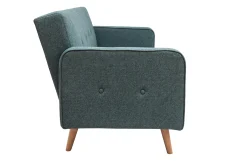 Cheap Miliboo Sofá cama nórdico 3 plazas de tela verde grisáceo y madera clara ULLA