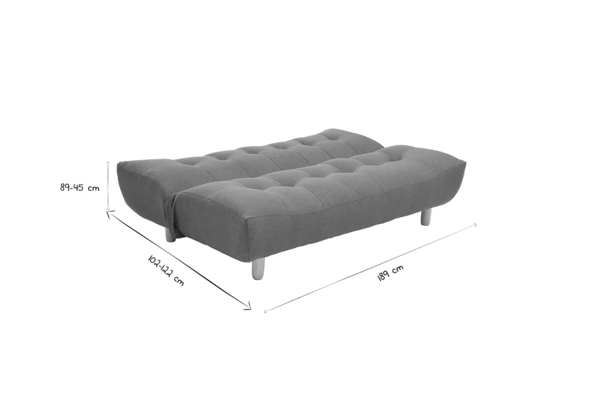 Shop Miliboo Sofá cama nórdico 3 plazas de borreguillo blanco y madera clara YUMI