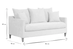 Flash Sale Miliboo Sofá cama nórdico 3 plazas de tela efecto aterciopelado beige y madera clara LOUISE