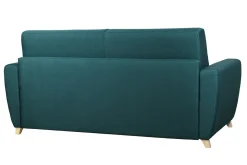 Sale Miliboo Sofá cama nórdico azul petróleo con colchón de 18 cm GRAHAM