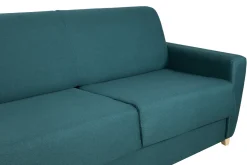 Sale Miliboo Sofá cama nórdico azul petróleo con colchón de 18 cm GRAHAM