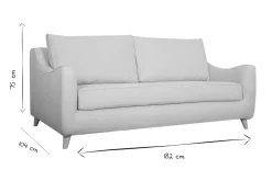 Best Miliboo Sofá cama nórdico 3 plazas beige VENDOME