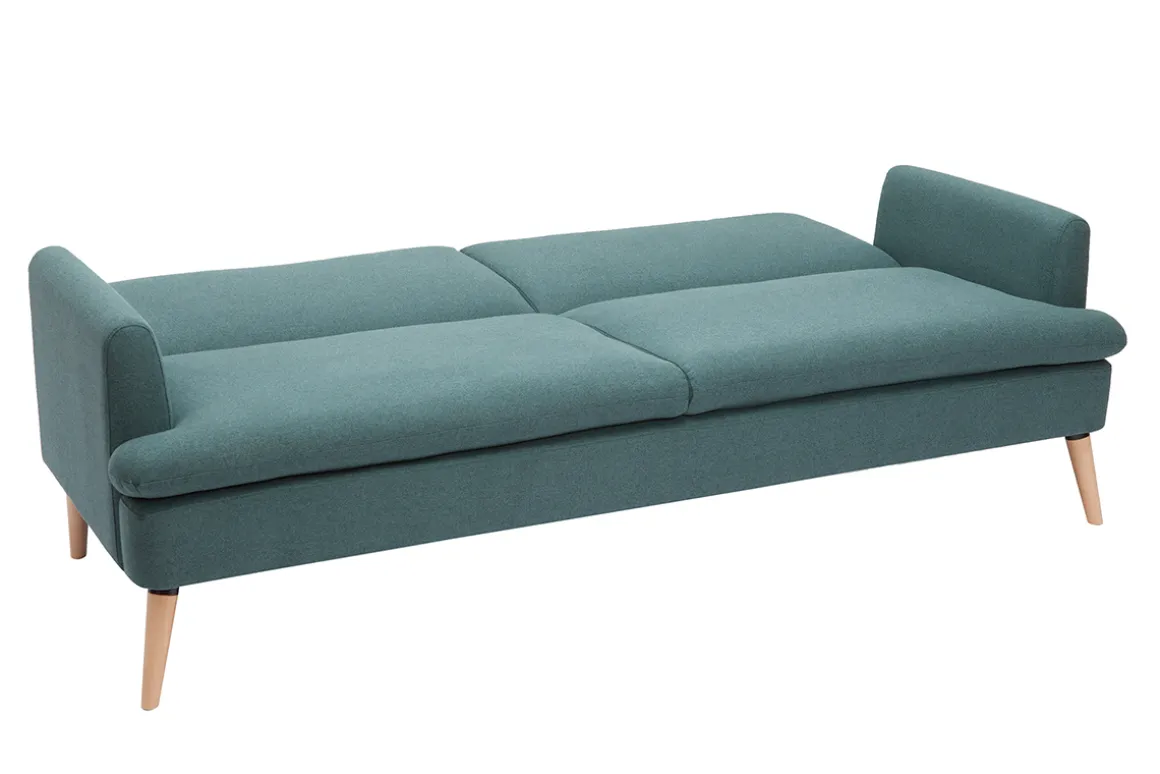 New Miliboo Sofá cama nórdico 3 plazas verde STEWART