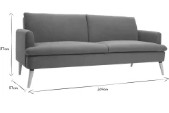 New Miliboo Sofá cama nórdico 3 plazas verde STEWART
