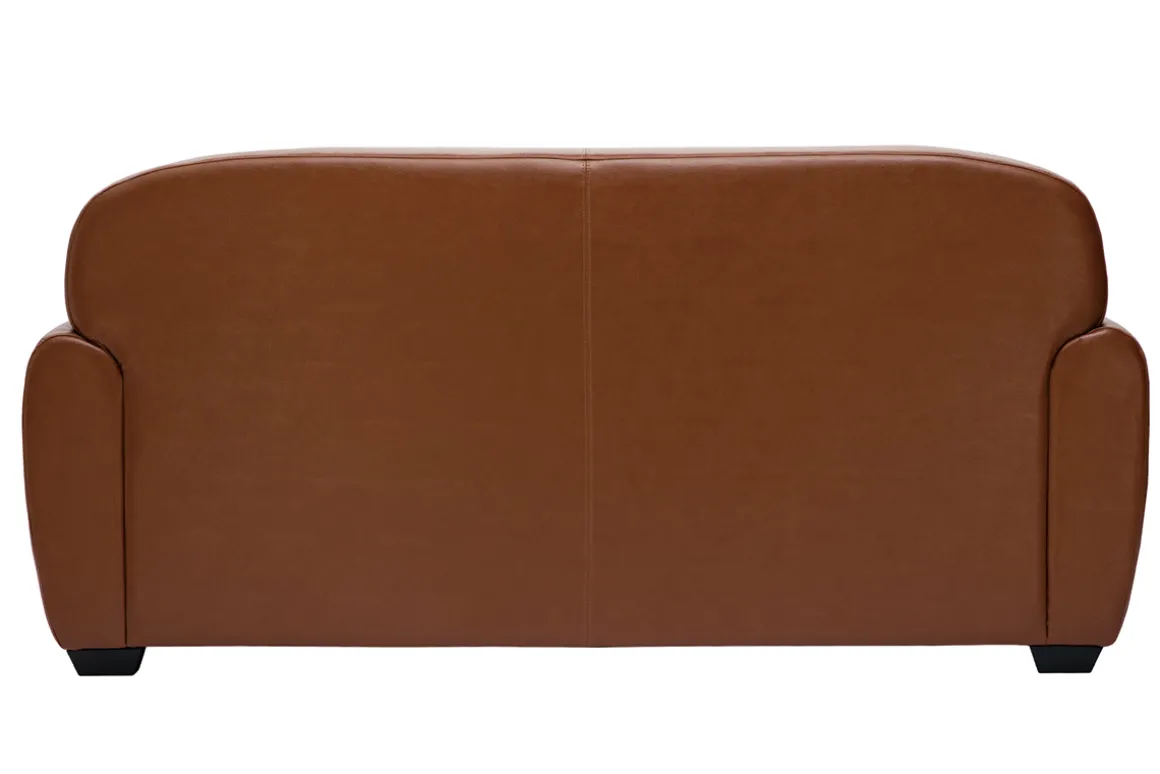 Store Miliboo Sofá cama 3 plazas de piel marrón CLUB