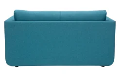Hot Miliboo Sofá cama 2 plazas de tela azul petróleo LEON