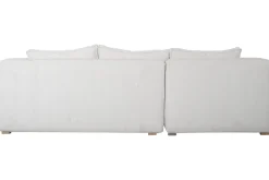 Hot Miliboo Sofá chaise longue a la izquierda de diseño de pana color crudo 3-4 plazas - PANAM