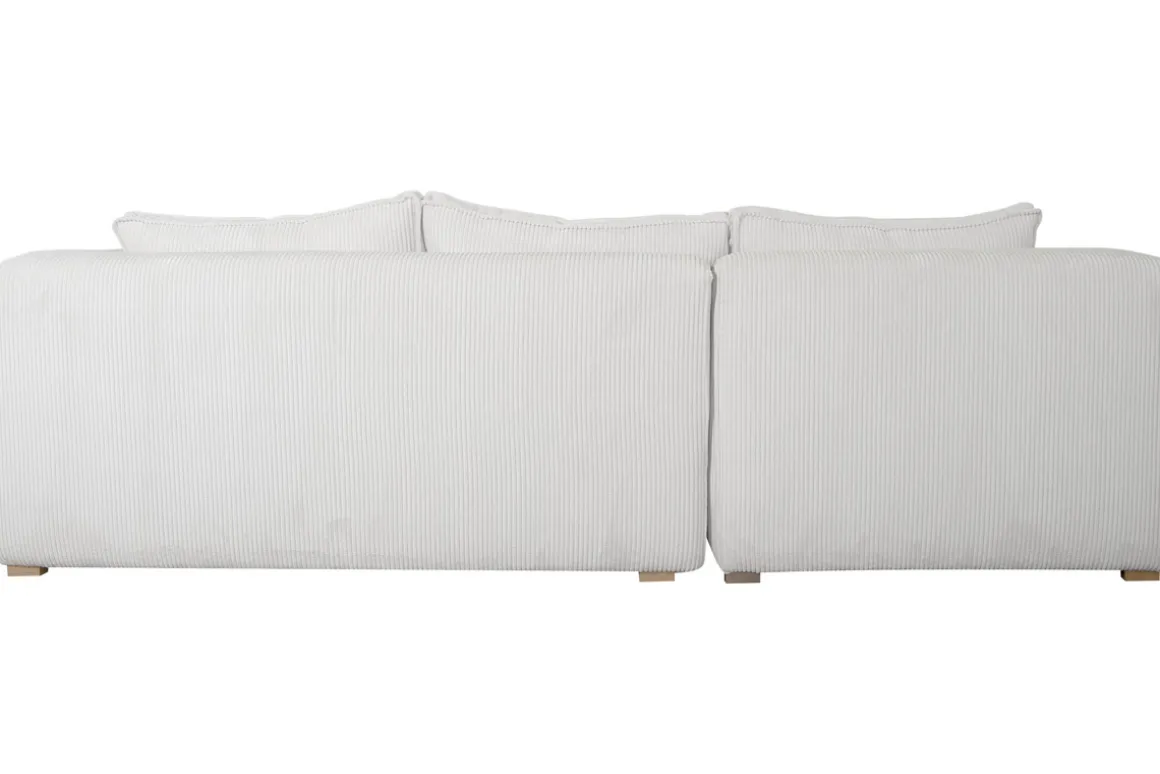 Hot Miliboo Sofá chaise longue a la izquierda de diseño de pana color crudo 3-4 plazas - PANAM