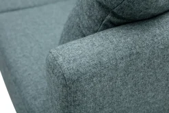 New Miliboo Sofá chaise longue a la izquierda nórdico desenfundable verde grisáceo y madera clara 3-4 plazas OSLO