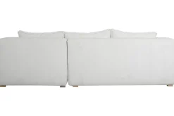 Store Miliboo Sofá chaise longue de diseño de pana color crudo 3-4 plazas PANAM