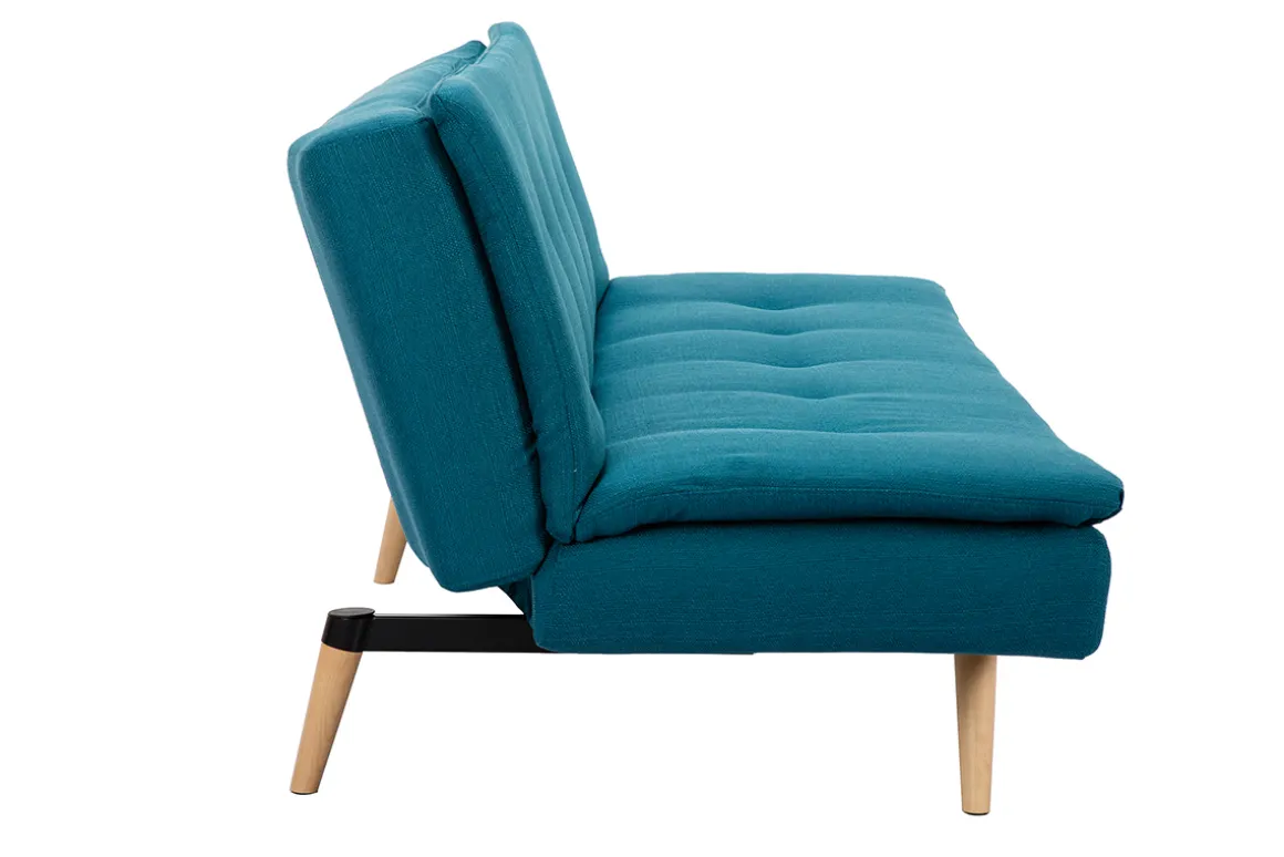 Shop Miliboo Sofá convertible 3 plazas azul petróleo SENSO