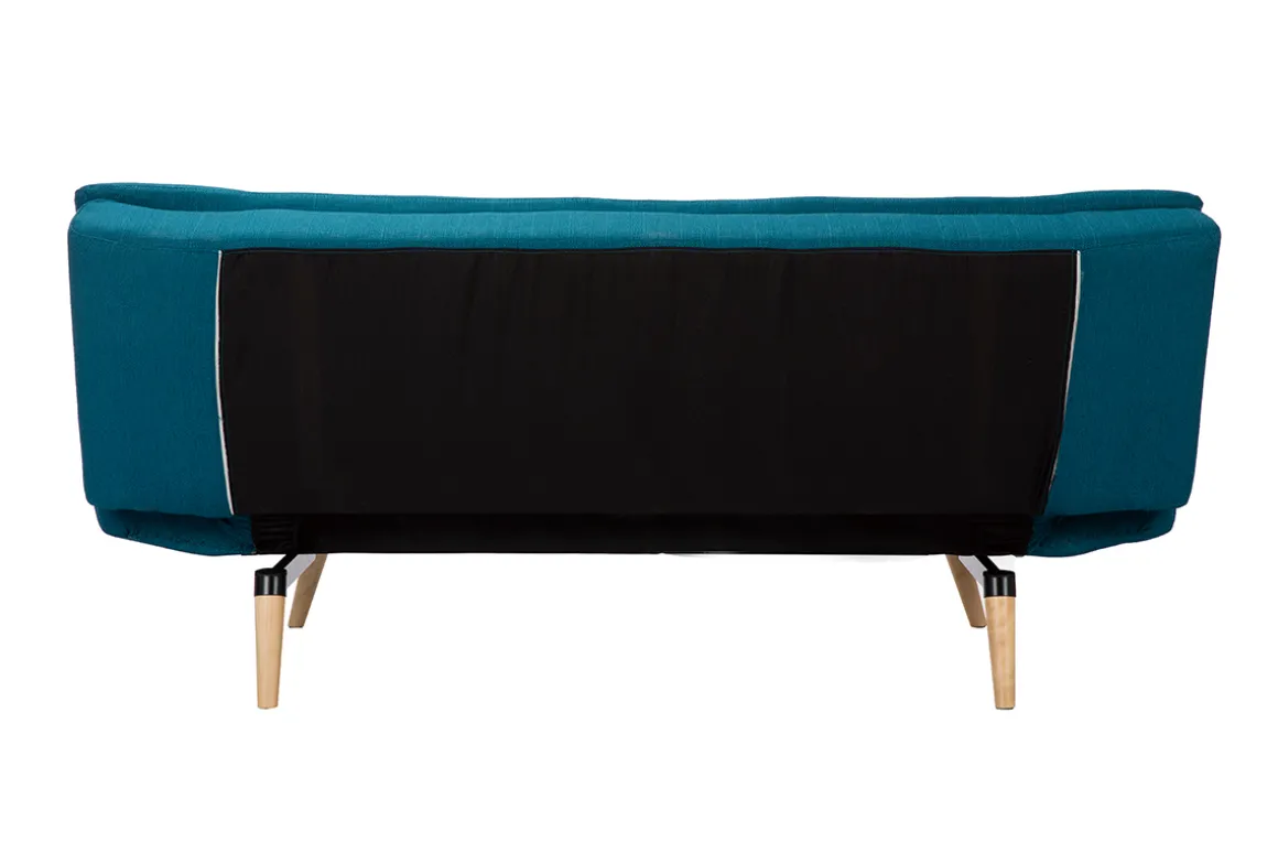 Shop Miliboo Sofá convertible 3 plazas azul petróleo SENSO