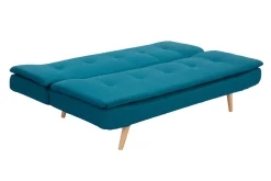 Shop Miliboo Sofá convertible 3 plazas azul petróleo SENSO