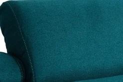 Outlet Miliboo Sofá convertible 3 plazas 140 × 190 cm azul pavo real GOYA