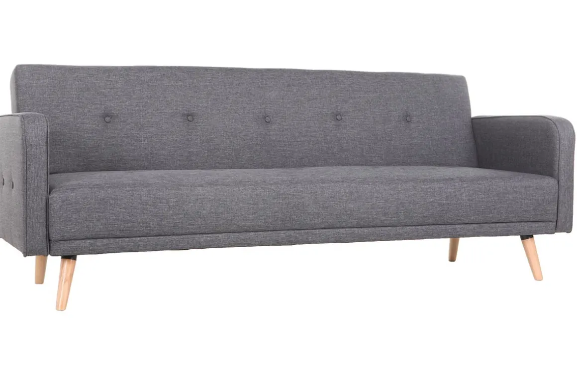 New Miliboo Sofá convertible 3 plazas diseño escandinavo gris oscuro ULLA