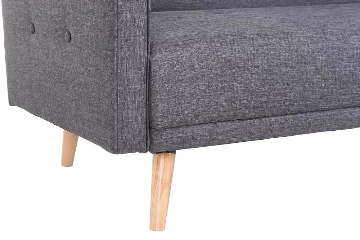 New Miliboo Sofá convertible 3 plazas diseño escandinavo gris oscuro ULLA