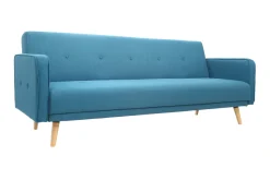 Sale Miliboo Sofá convertible 3 plazas diseño escandinavo azul ULLA