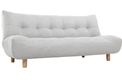 Online Miliboo Sofá convertible diseño escandinavo gris y roble YUMI