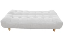 Online Miliboo Sofá convertible diseño escandinavo gris y roble YUMI