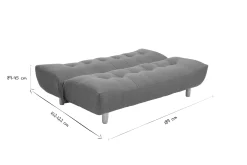 Online Miliboo Sofá convertible diseño escandinavo gris y roble YUMI