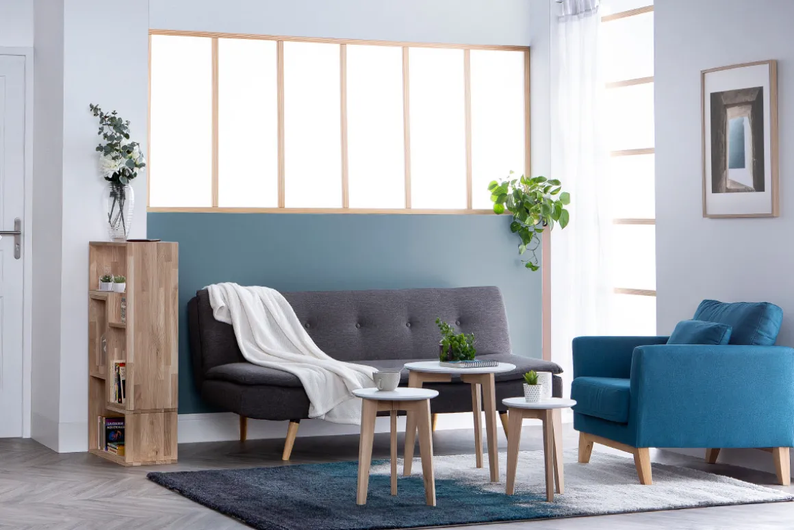 Best Miliboo Sofá convertible diseño escandinavo 3 plazas gris oscuro SENSO