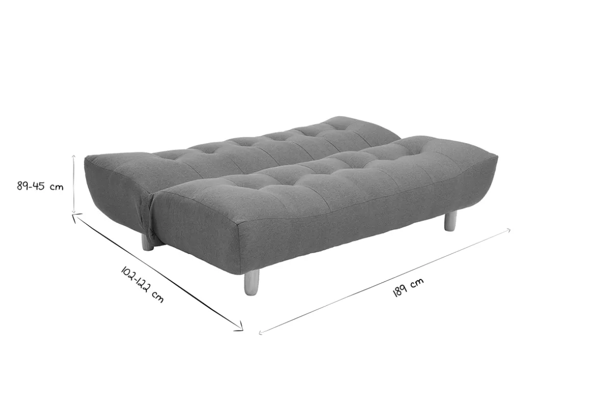 Sale Miliboo Sofá convertible diseño escandinavo natural YUMI