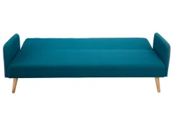Fashion Miliboo Sofá convertible nórdico 3 plazas azul petróleo LULA