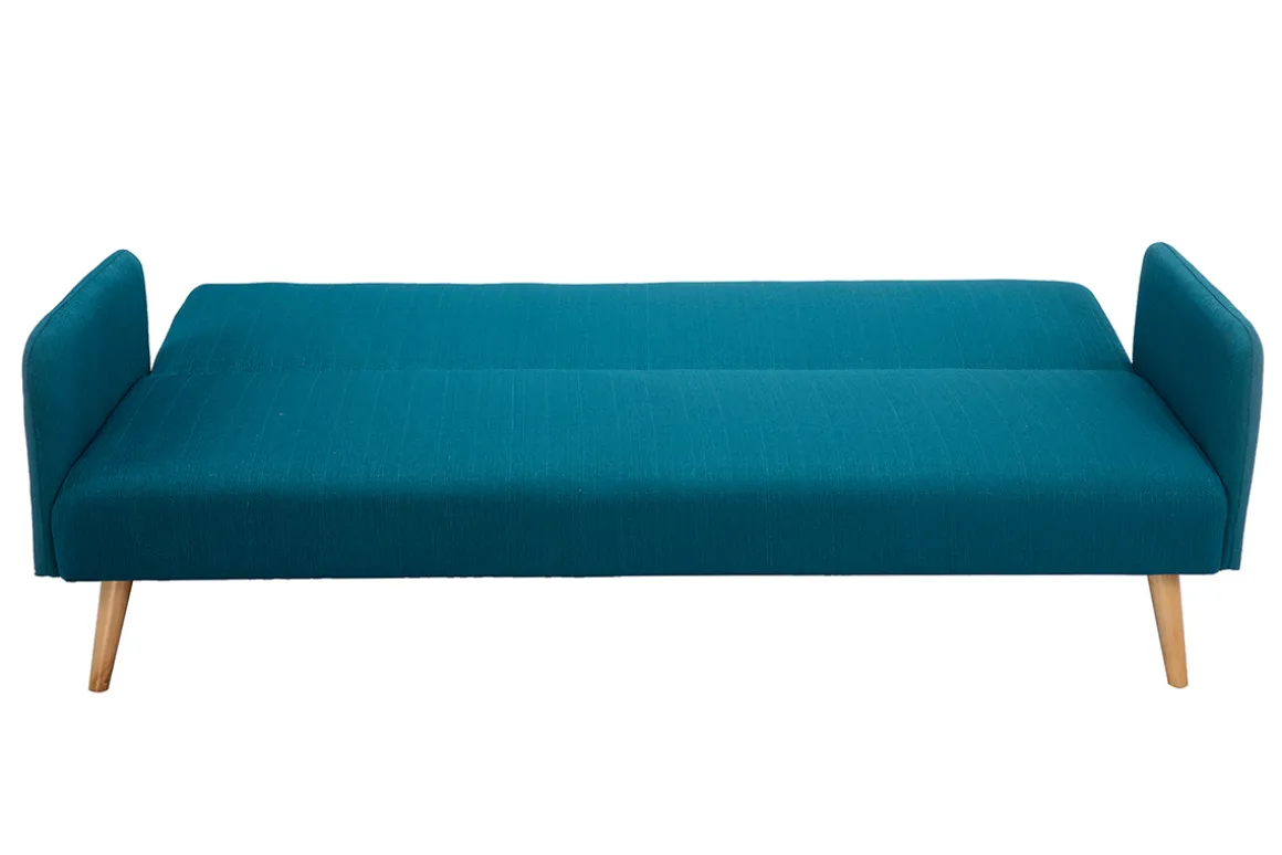 Fashion Miliboo Sofá convertible nórdico 3 plazas azul petróleo LULA