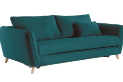 Cheap Miliboo Sofá convertible nórdico 3 plazas azul petróleo CREEP