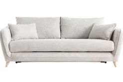 New Miliboo Sofá convertible nórdico 3 plazas gris claro CREEP