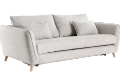 New Miliboo Sofá convertible nórdico 3 plazas gris claro CREEP