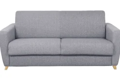 Sale Miliboo Sofá convertible nórdico gris claro y madera GRAHAM