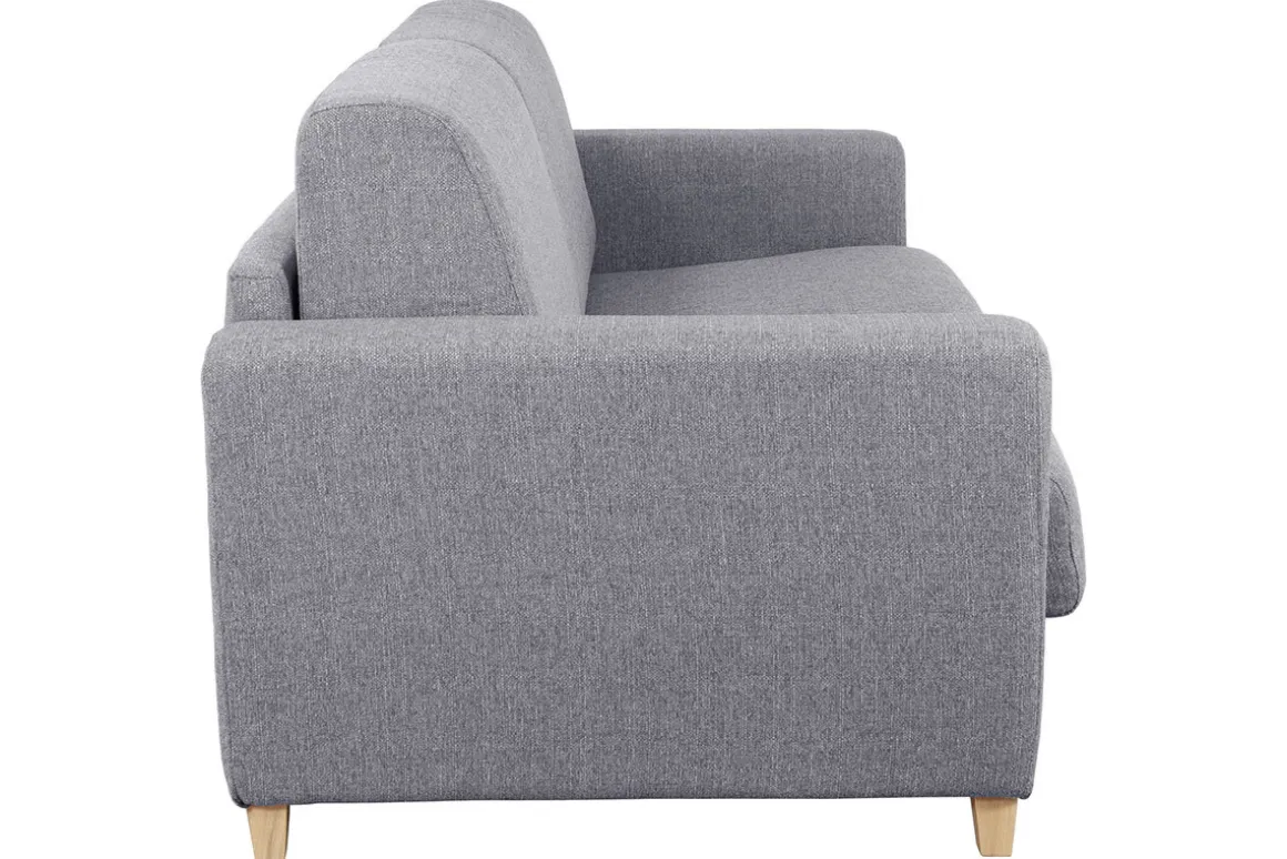 Sale Miliboo Sofá convertible nórdico gris claro y madera GRAHAM
