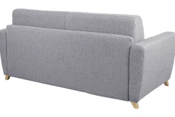 Sale Miliboo Sofá convertible nórdico gris claro y madera GRAHAM