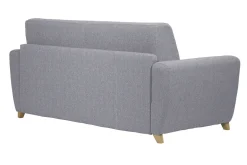 Shop Miliboo Sofá convertible nórdico gris claro y madera GRAHAM