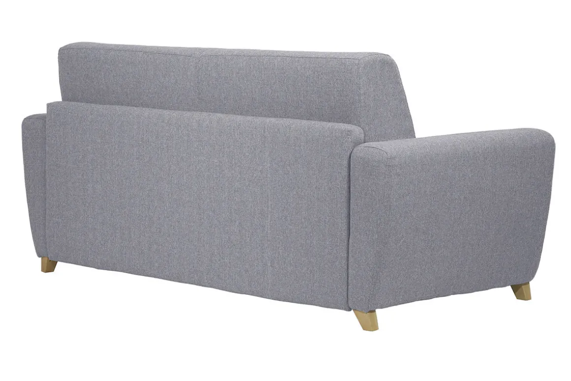 Shop Miliboo Sofá convertible nórdico gris claro y madera GRAHAM