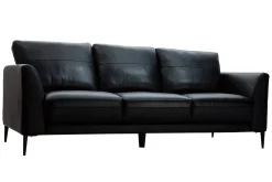 Hot Miliboo Sofá cuero 3 plazas negro JOPLIN - cuero de búfalo