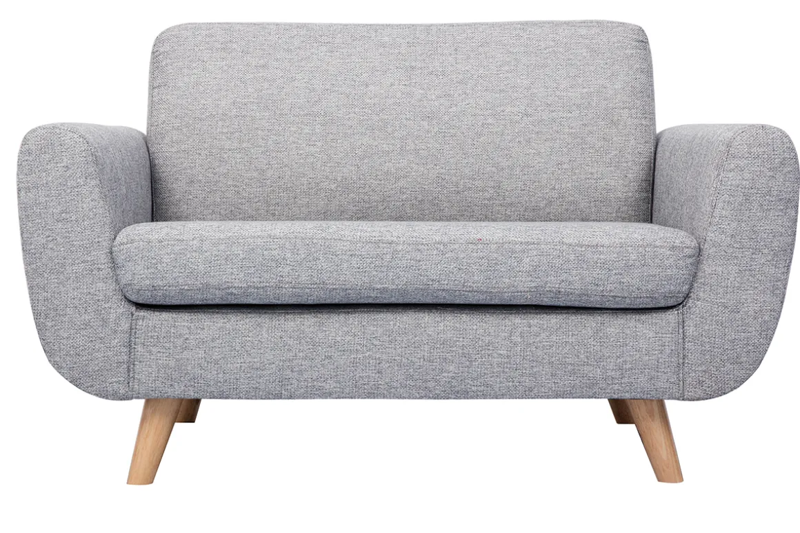 Discount Miliboo Sofá de diseño 2 plazas gris PURE