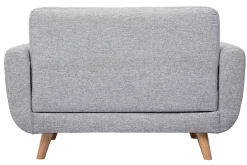 Discount Miliboo Sofá de diseño 2 plazas gris PURE