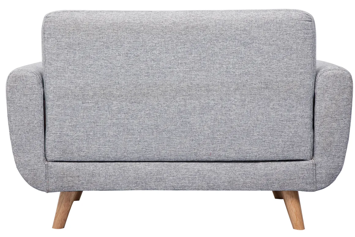 Discount Miliboo Sofá de diseño 2 plazas gris PURE