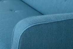 Clearance Miliboo Sofá de esquina convertible escandinavo azul ULLA