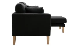 Sale Miliboo Sofá de esquina derecha nórdico en tejido gris oscuro desenfundable OSLO