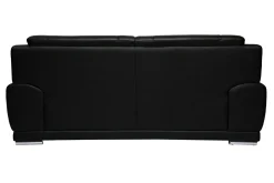 Store Miliboo Sofá de piel de búfalo de diseño 3 plazas negro TAMARA