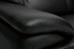 Store Miliboo Sofá de piel de búfalo de diseño 3 plazas negro TAMARA