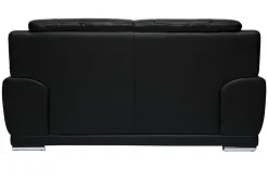 Sale Miliboo Sofá de piel de búfalo de diseño 2 plazas negro TAMARA