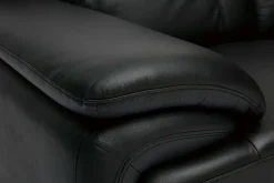Sale Miliboo Sofá de piel de búfalo de diseño 2 plazas negro TAMARA