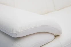 Online Miliboo Sofá de piel de búfalo de diseño 2 plazas blanco TAMARA