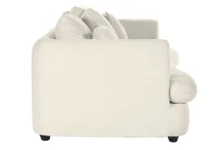 New Miliboo Sofá desenfundable de 3-4 plazas diseño de haba en tela de terciopelo beige claro SACHA