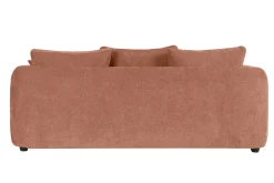Clearance Miliboo Sofá desenfundable de 3-4 plazas diseño de haba en tela de terciopelo efecto terracota SACHA