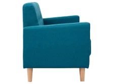 Outlet Miliboo Sofá diseño 2 plazas azul petróleo MOON